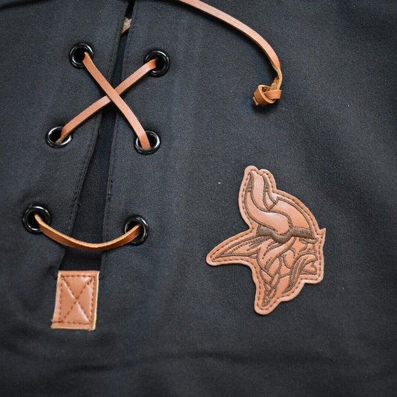 All Sport Couture NFL Womens Minneosta Vikings Game-On Black Hoodie New XS - Picture 5 of 6